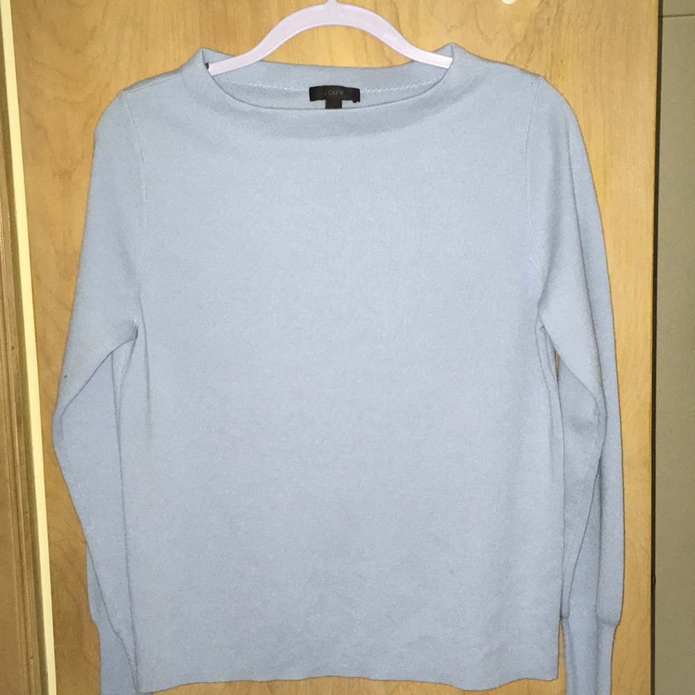 J. Crew Subtle Boatneck Sweater - Sky Blue